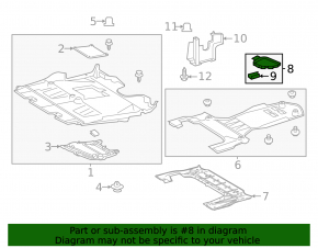 Front subframe mudguard right Lexus IS 14-24
