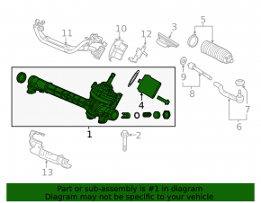 Steering rack Acura ILX 13-15 pre-rest 53600-TX6-A030