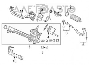 Steering rack Acura ILX 13-15 pre-rest 53600-TX6-A030