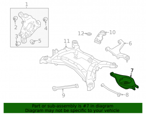 Lower rear right control arm Nissan 350z