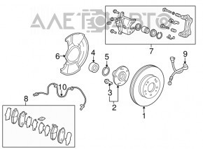 ABS sensor front right Acura ILX 13-