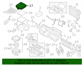 Cabin filter housing cover upper BMW X3 F25 11-17