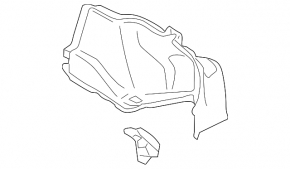 Arch trim right Lexus GS450h 06-08 black