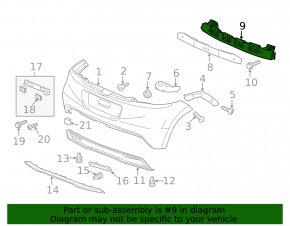 Honda CRZ 11-16 Rear Bumper Reinforcement