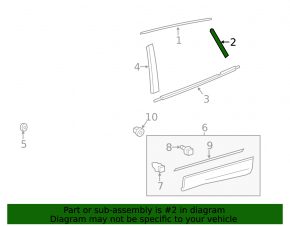 Door trim side rear right rear Toyota Rav4 13-18