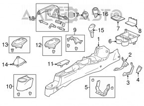 The center console, armrest, and cup holders of a Honda CRZ 11-12 are peeling off.