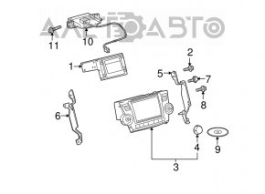 Monitor, display, navigation Toyota Highlander 08-10 JBL, scratches