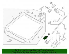Toyota Highlander 20-22 Lane Keeping Camera on the Windshield