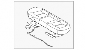 Rear row of seats 2 row Hyundai Sonata 18-19 cloth black