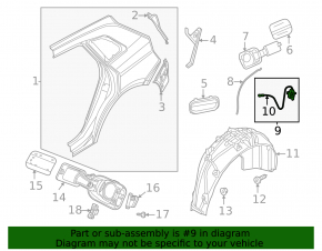 VW Taos 22-25 fuel filler flap lock