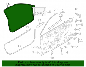 Door seal front left Audi A5 F5 17- 5D