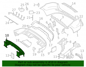 Rear bumper reinforcement Mercedes GLS-class X166 13-19