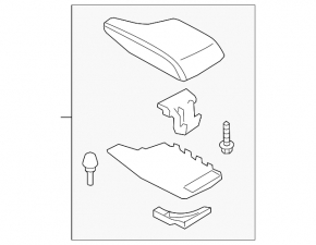 Armrest Mazda 3 14-18 BM black, rubber