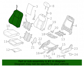 Driver's seat Ford Fiesta 11-19 without airbag, mechanical, cloth black