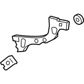 Rear bumper mount, outer right, Ford Focus mk3 15-18 restyling 5d