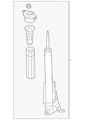 Rear left shock absorber Ford Ecosport 18-22 AWD
