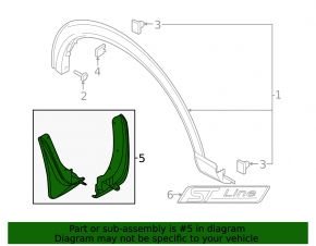 Mudguard front left Ford Explorer 20-