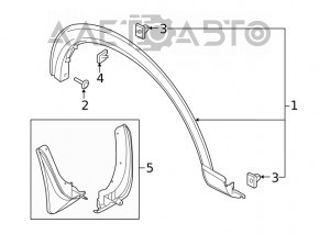 Mudguard front left Ford Explorer 20-