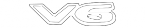Mitsubishi Outlander 2007-2013 V6 emblem on the trunk door