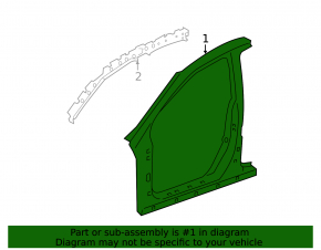 Body pillar central right Honda CRV 12-14