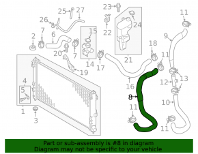 Cooling pipe lower Mitsubishi Outlander Sport ASX 10-16 2.0