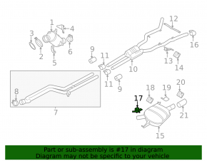 Muffler bracket left BMW 5 F10 11-13 3.0T