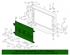 Mesh between radiators Honda Clarity 18-21 usa