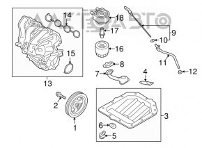 Oil cooler for internal combustion engines Hyundai Elantra AD 17-20 1.6T