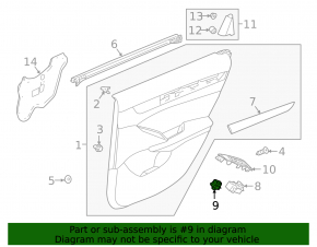 Seat heating button rear right Honda Accord 18-22