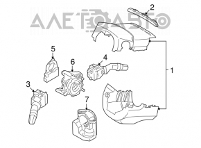 Left steering column switch for Suzuki Kizashi 10-15