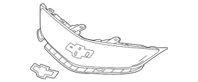 Grille grill Chevrolet Bolt 17-18 with emblem