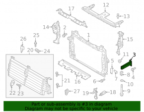 Side member fang right Audi Q7 16-