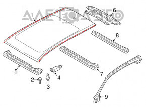 Metal roof Audi Q7 16 - for panorama