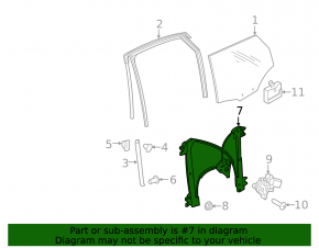 Window lifter with motor rear right Audi Q7 16-