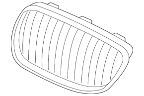 Left radiator grille BMW 2 F22 14-21 228i, 230i without m package, basis