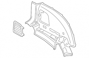 Trunk arch trim lower left Mini Cooper Countryman R60 10-16