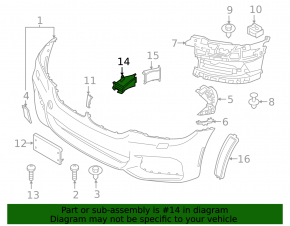 Left front brake cooling duct for BMW 5 G30 17-23