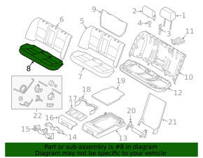 Rear row of seats 2 row BMW 5 F10 11-16 leatherette black