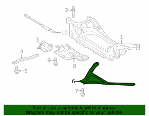 Lexus IS 14-16 RWD Front Subframe Center Strut