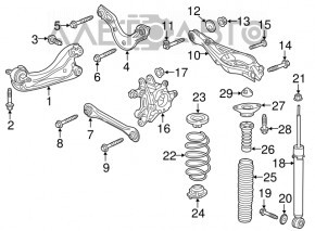 Rear shock absorber left Honda Civic X FC 16-21 1.5T