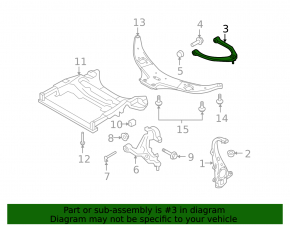 Upper control arm, front right, Infiniti FX35 QX70 09-17 RWD
