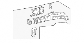 Inner part of the front left side member of a Toyota Prius 20 04-09