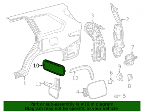 Ventilation shield right Lexus ES250 ES300h ES350 19-