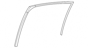 Rear right door glass seal for Lexus ES250 ES300h ES350 19-26