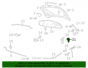 Bracket for interior hood release handle VW Beetle 12-19