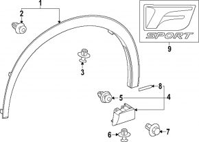 Lower front right fender lining for Lexus RX350 RX350h RX450h+ RX500h 23-26 Canada built, structure