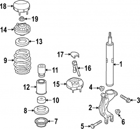 Front left shock absorber support Audi Q5 80A 18-24