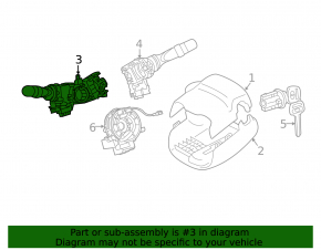 Left steering column switch Toyota Sienna 15-20 under DRL