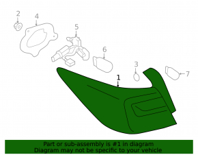 Light outer wing right Subaru Legacy 15-19