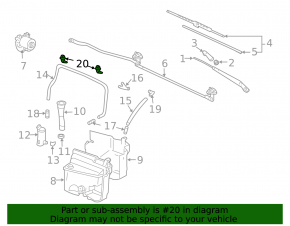 Windshield washer nozzle Lexus LX 98-07